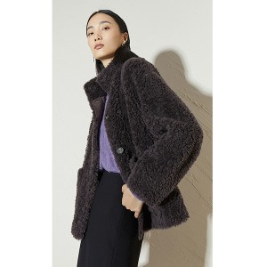 22T036 Shearing Fur Coat for Women Winter Warm over Coat