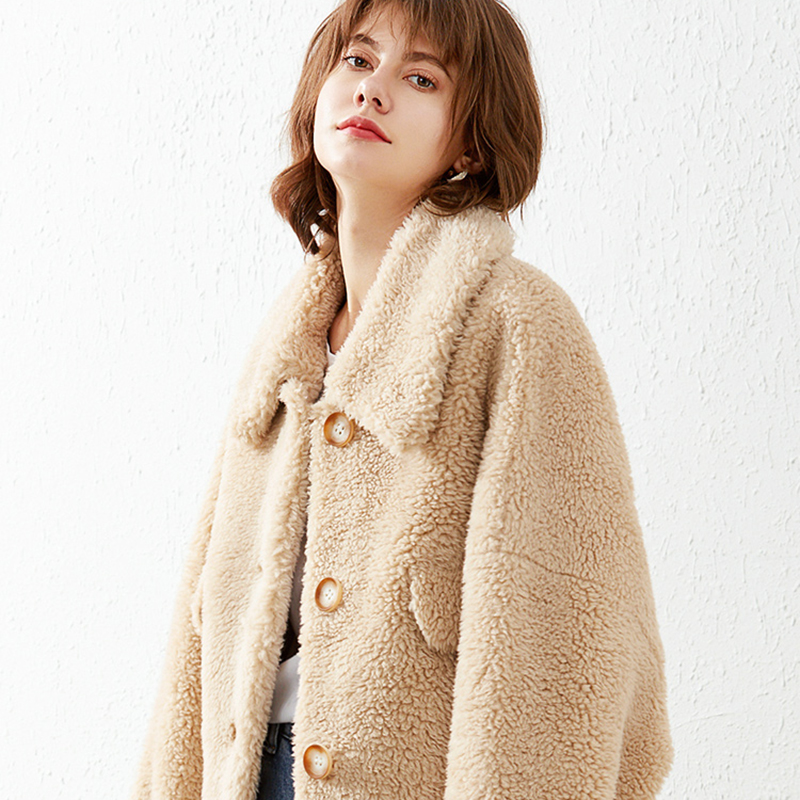 wool plush coat