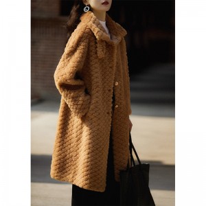 22P014 Sheep Shearing Fur Garment Soft Hand Feeling Merino Wool Tops Winter Coat