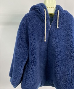 SSFC-2131 Fahion women composite fur wool hand cutting pattern over coat