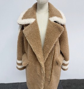 SSFC-2134 Timely delivery boutique clothing long plush coat cutting pattern over coat
