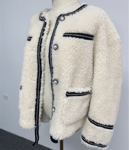 SSFC-2136 woman clothes sheep shearing fur jacket casual girls winter autumn outwear sheepskin coat