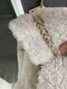 SSFC-2163 winter Coat fox fur collar cardigan wool jacket sheepskin women trench coat