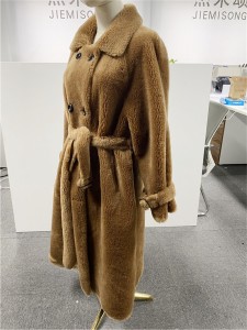 SSFC-2144 sheep fur cloths pure woollen garment warm fashion girl cloth ladies winter coat