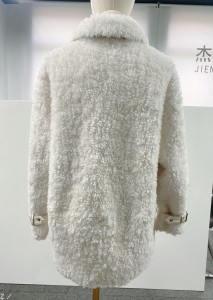 SSFC-2152 women cutting pattern over coat warm fashion girl cloth composite fur wool fur coat