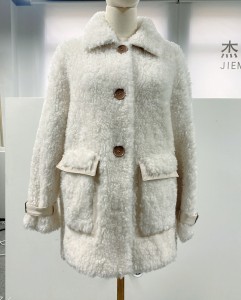 SSFC-2151 Women Sheep Shearing Fur New Fabricgarment Soft Hand Feeling Coat