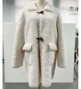 SSFC-2149 Sheep Shearing Fur New Fabricgarment Soft Hand Feeling Wool Fur Coat