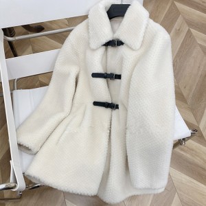 22P010 Sheep Shearing Fur Garment Woolen Fluffy Casual Fleece Jackets