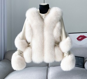 228FC014  Winter fox fur short coat hing imitation fur coat women jacket