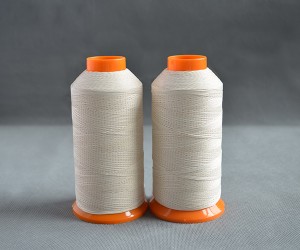 Quartz fiber sewing thread