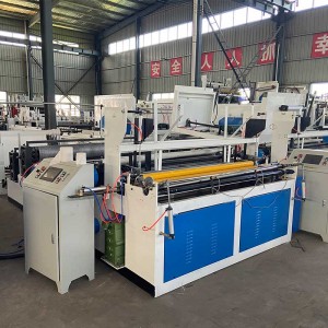 1575 Semi automatic toilet tissue roll rewinding making machine for home business