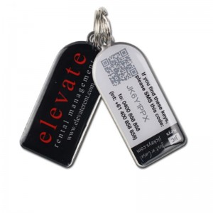 Chinese manufacturer’s exquisite custom epoxy overlay QR tag/ID pet tag/pet identity tag