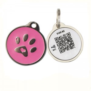 Chinese manufacturer pet identification collar RFID tag QR code NFC pet tracking dog tag RFID
