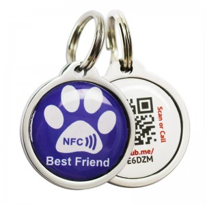 Chinese manufacturer pet identification collar RFID tag QR code NFC pet tracking dog tag RFID