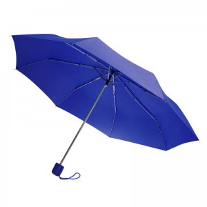 Kev cai Super Mini Blue pheej yig Peb 3 Folding Pocket Manual Umbrella