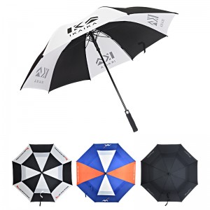 Suppliers manufacturer wholesale 30 inch large windproof logo prints big luxury promotional branded custom golf umbrella