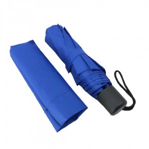 סופר מיני כחול מותאם אישית זול שלוש 3 כיסים מתקפלים מטריה ידנית