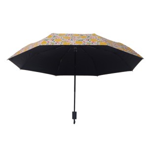 Tri zložljiv dežnik za zaščito pred soncem