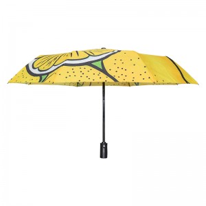 New design automatic good selling hot sale customized print compact small portable 3 fold umbrella