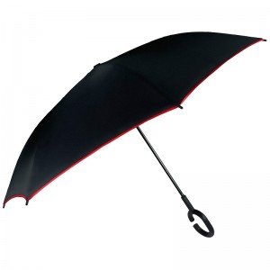ქოლგა საბითუმო გაყიდვაში ინვერსიული ქოლგა მანქანები უკუსვლით ღია ქოლგა მორგებული ბეჭდვითი ლითონის მორგებული გასაღების სადგამის ნიმუში რეზინი