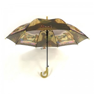 Мини сунцобрани са логом одштампаним по мери направљеним правим кишобраном са безбедносним упутством за отварање и затварање за децу