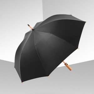 25"*8K 고품질 사업 선물 우산 대나무 손잡이 주문 로고를 가진 자동적인 열려있는 똑바른 우산