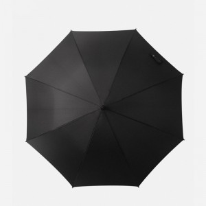 25”*8K högkvalitativ affärsgåva paraply bambu handtag automatiskt öppet rakt paraply med anpassad logotyp