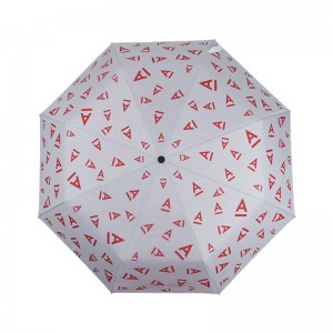 مظلة أوتوماتيكية 3 قابلة للطي مع مظلات مزدوجة الطبقة
