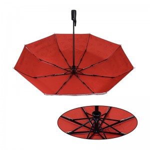 Full utskrift kinesisk automatisk dobbeltlags tilpasset paraply bærbar 3-fold paraply