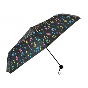 Dreifach faltbarer Regenschirm, manuell zu öffnen, mit farbwechselndem Aufdruck