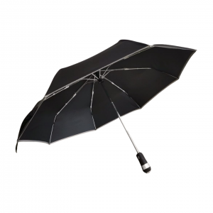 Leve Guarda-chuva triplo dobrável com acabamento refletivo e luz LED