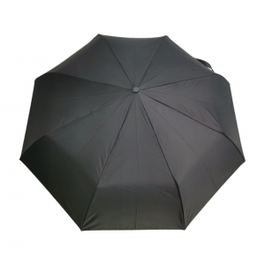 Compact three folding umbrella with long handle