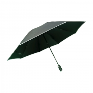 Drievoudig opvouwbare paraplu met kosteneffectieve LED-zaklamp
