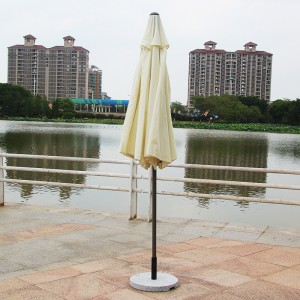 Système de manivelle de Patio de 9 pieds, Logo personnalisé imprimé, parapluie de jardin, parasol d'extérieur, parapluies de patio d'extérieur
