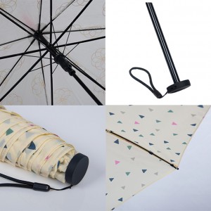 ຂາຍຮ້ອນ Ultra-light 3 Folding Mini Pocket Umbrella
