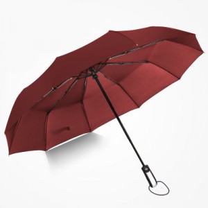 Três guarda-chuvas dobráveis ​​fortes 10 costelas com logotipo personalizado