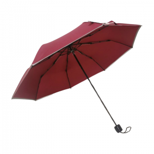Upgrade fiberglass 3 folding umbrella with longer 4-section shaft