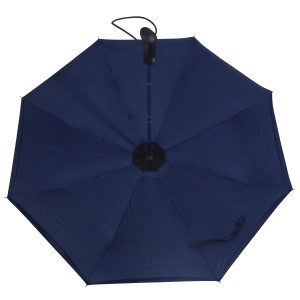automatisk öppning stor storlek 2 hopfällbart omvänt paraply