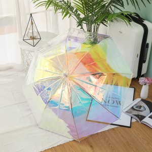 Fantastique parapluie iridescent en PVC
