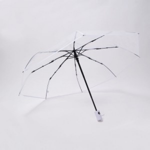 Paraguas plegable transparente 3
