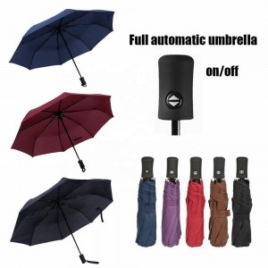 Automatic Customized Tri-fold Waterproof Umbrella