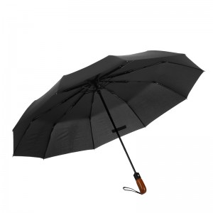 Arc 46″ Folding umbrella with wooden handle
