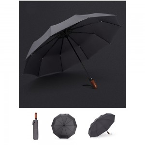 Arc 46″ Parapluie pliant avec manche en bois