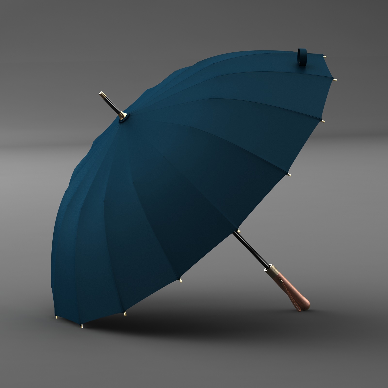 Factory source Indian Umbrella - Ok Umbrella Logo Customized Automatic Windproof Umbrella With High Quality Wooden Handle Straight Umbrella  – Hoda