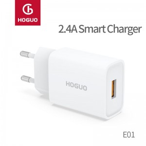 EU Plug E01-T 2.4A USB charger Type-c suit-Classic series