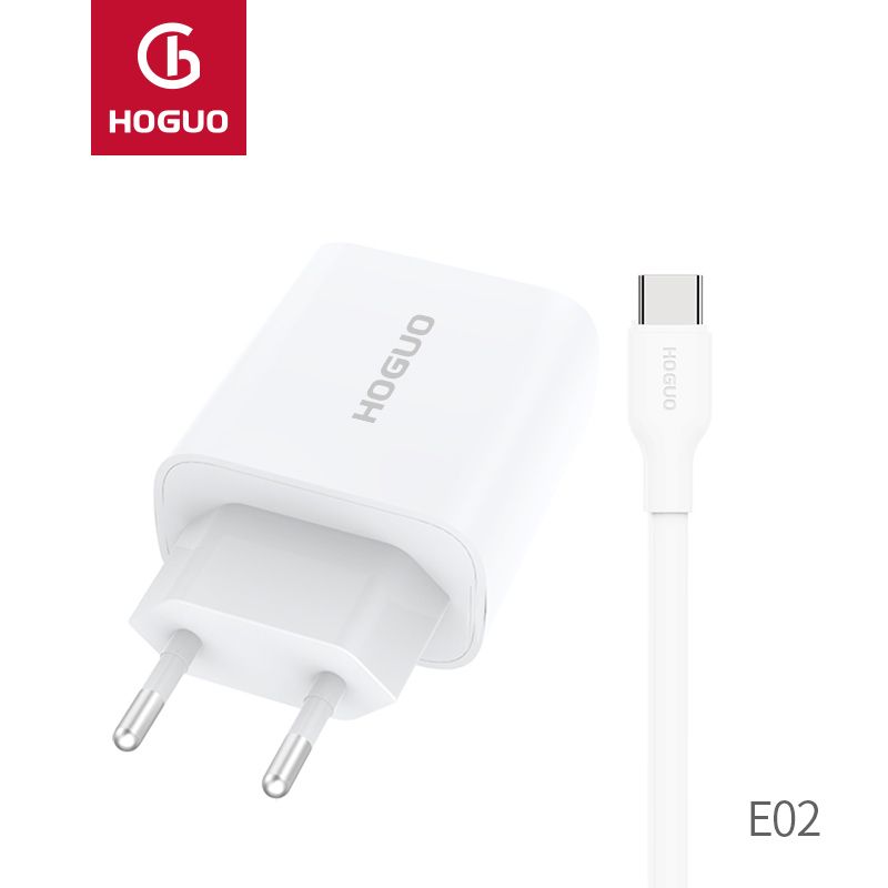 EU Plug E02-T 2.4A dual USB charger Type-c suit-Classic series