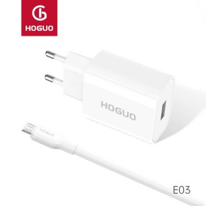 EU Plug E03-M QC3.0 18W fast charger Micro suit-Classic series