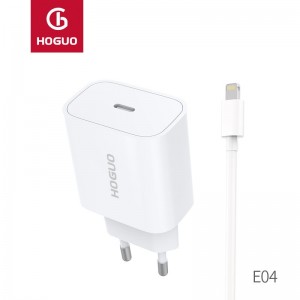 EU Plug E04-i PD20W fast charger C to Lightning suit-Classic series