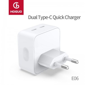 EU Plug E06 dual Type-c 35W fast charger-Classic series