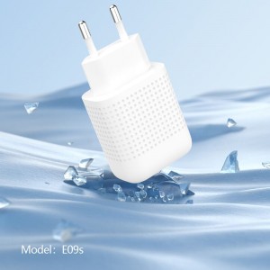 EU Plug E09s QC3.0 18W fast charger-Honeycomb series (White,Black,Yellow,Blue)